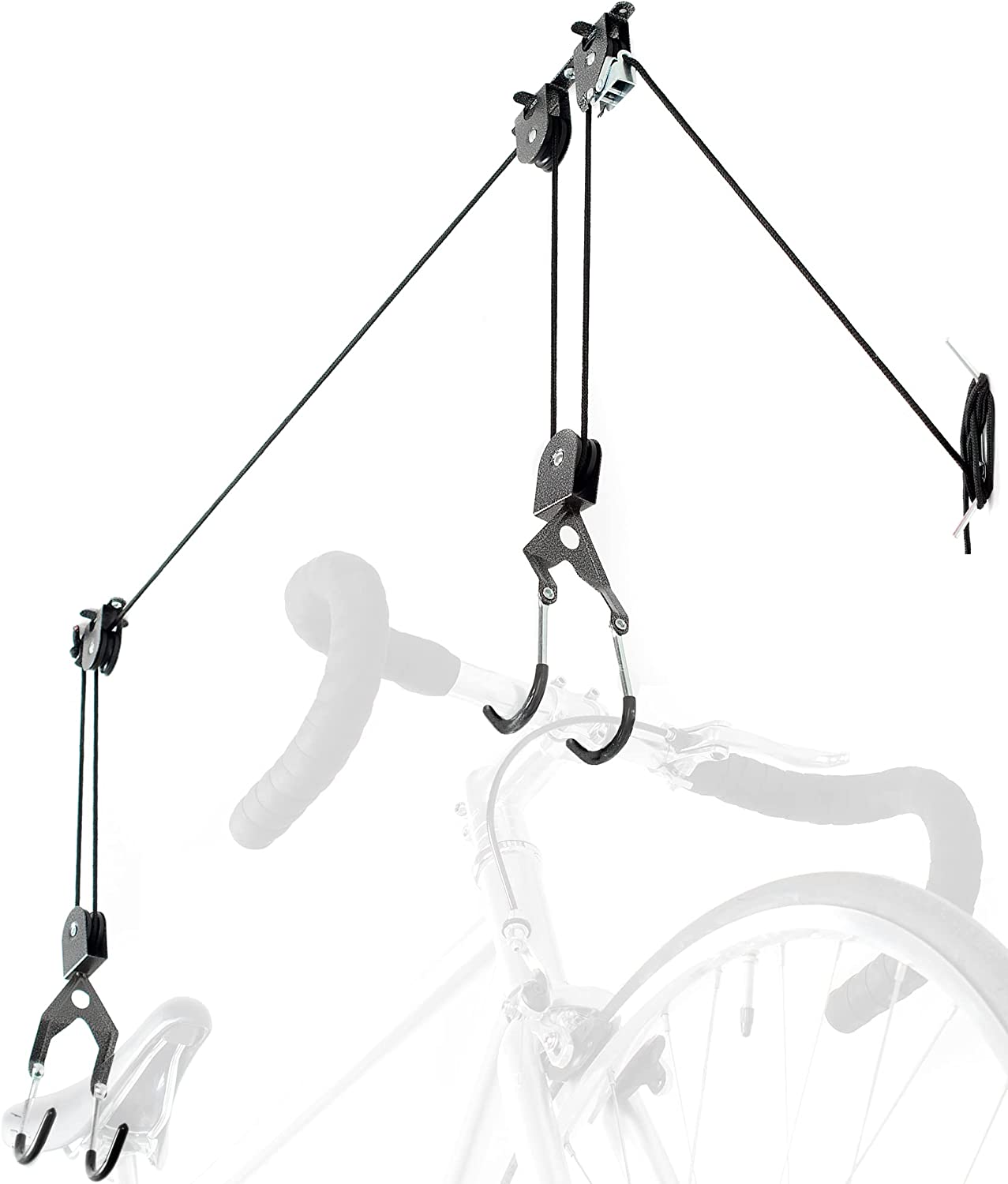 Ceiling Mounted Bike Rack Bicycle Hanger Garage Rack (with Pully Lifting  and Lowering System)